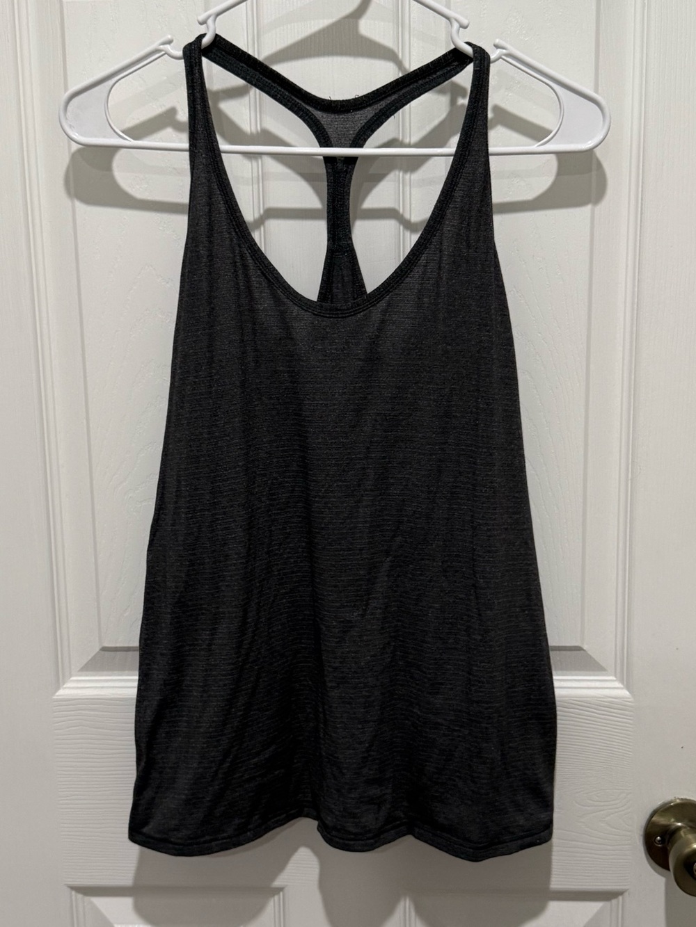 Lululemon Sweat It Out Racerback Heathered Black